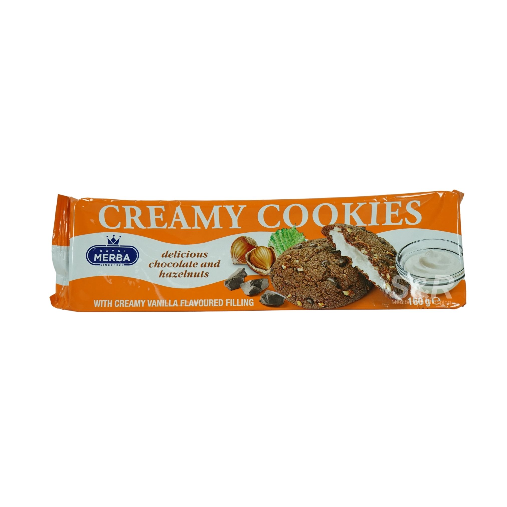 Merba Creamy Cookies with Creamy Vanilla Flavoured Filling 160g